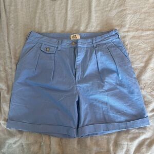 Manresa Double Pleated Blue Shorts